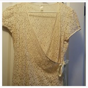 Creme Lace top